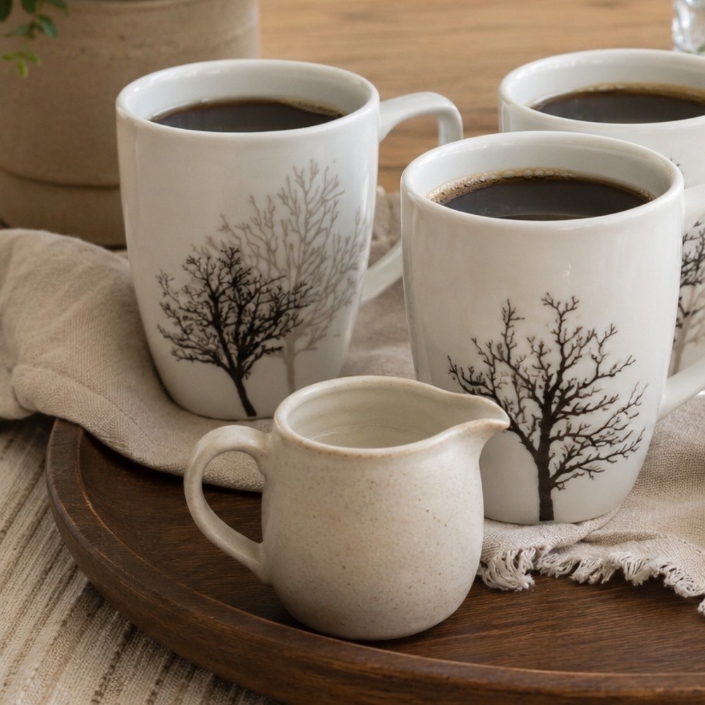 Corelle Coordinates Timber Shadows 12 oz Porcelain Mug 2 minimalist discontinued
